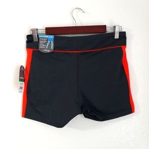 bcg M Cross Training Compression Fit Shorts in Black Orange Red NEW